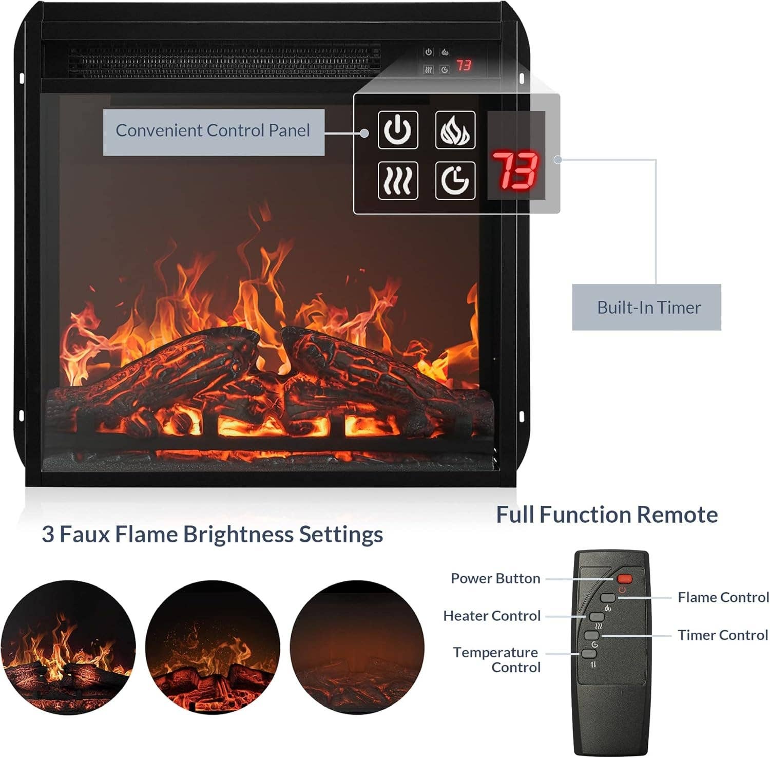 47 Inch Rustic Grey Fireplace TV Stand For 50 Inch TV for wholesale on Faire5