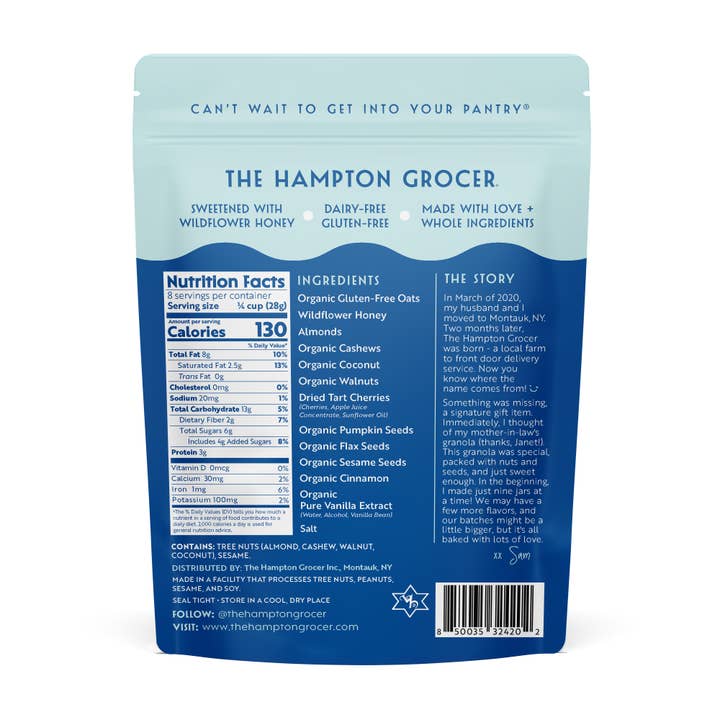 The Hampton Grocer Granola - Wholesale Granola - Cinnamon + Dried Cherry Granola5