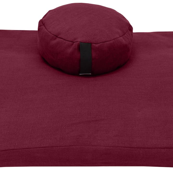 Bean Products - Wholesale Meditation Supplies - Zafu and Zabuton Meditation Cushion Set - Hemp fabric, Organic Buckwheat Hulls7