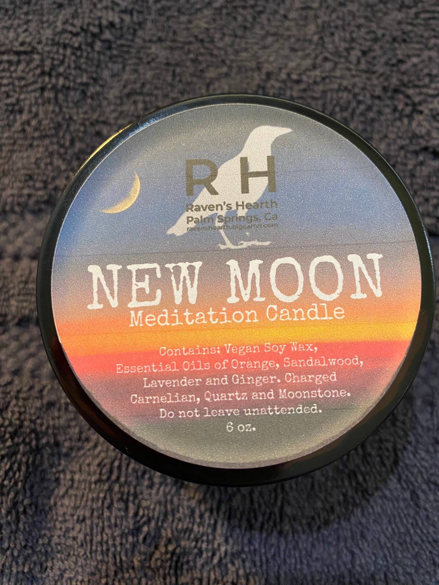 Raven’s Hearth - Wholesale Travel Candles - New Moon Candle | Manifestation | Vegan | Top Seller3