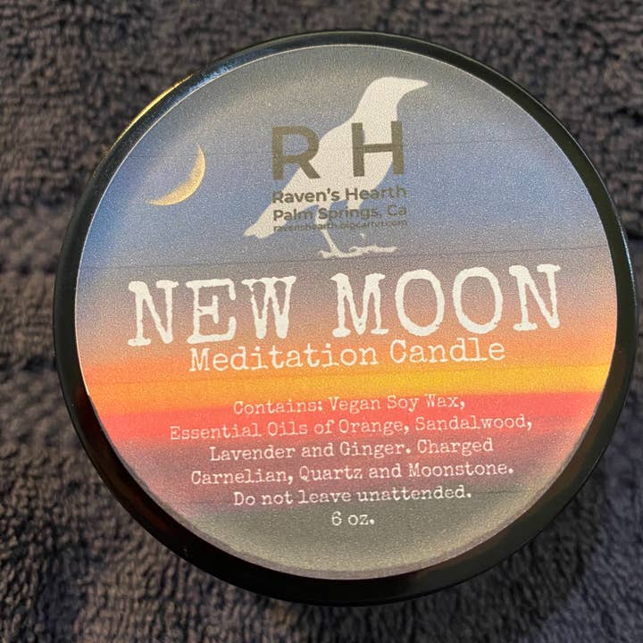 Raven’s Hearth - Wholesale Travel candles - New Moon Candle | Manifestation | Vegan | Best Seller3