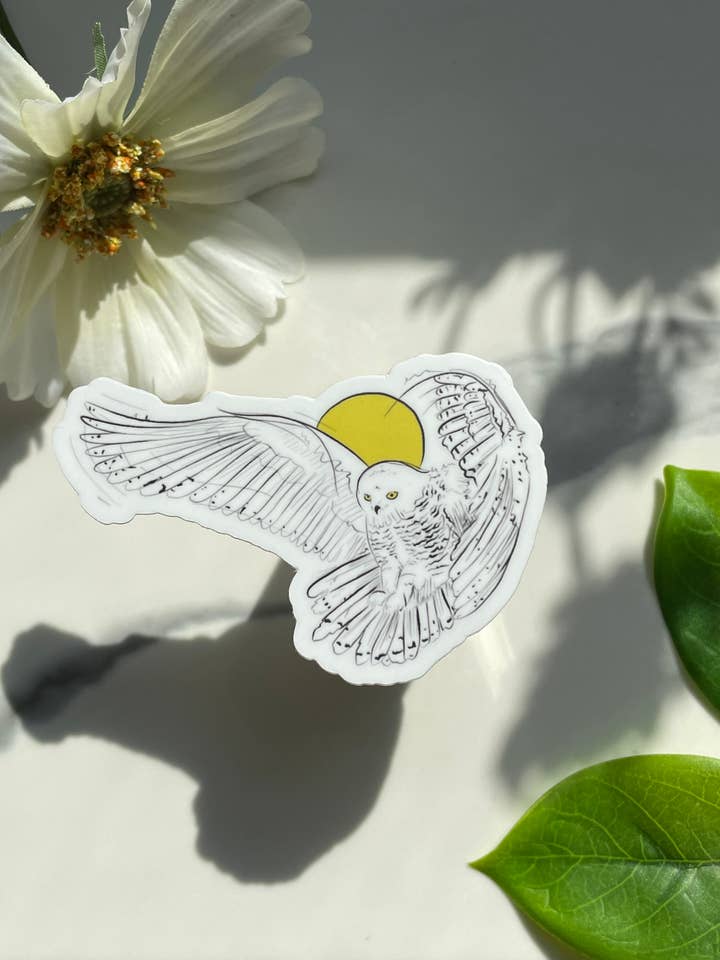 Owl in Flight Stcker for wholesale by A Dresser Drawer