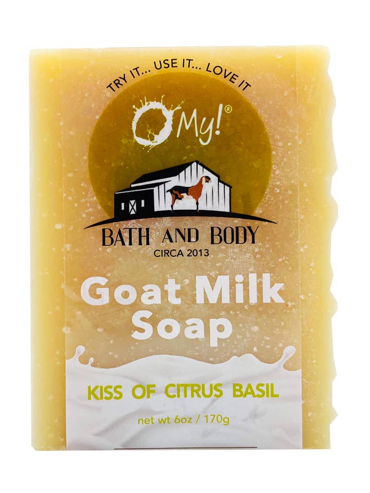 O mai ! Savon au lait de chèvre 6 oz | Fabriqué avec du lait de chèvre frais de la ferme | Sans parabens et plus | Fabriqué à la main aux États-Unis pour la vente par O My! Bath and Body