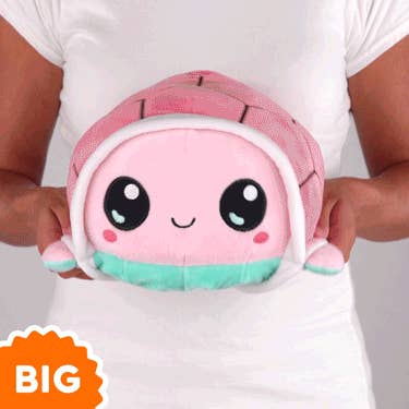 TeeTurtle - Wholesale Stuffed/Plush Toy - Kids & Baby - TeeTurtle Big Reversible Turtle Plushie (Aqua + Pink)1