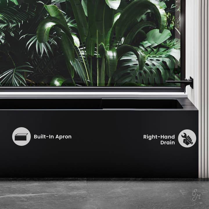 Swiss Madison - Wholesale Bath & Body Set - Voltaire 60" x 30" Right-Hand Drain Bathtub in Matte Black