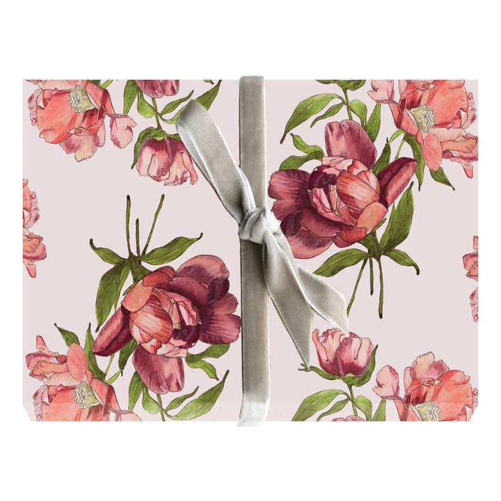 Peonies Gift Wrap for wholesale by Common Silver