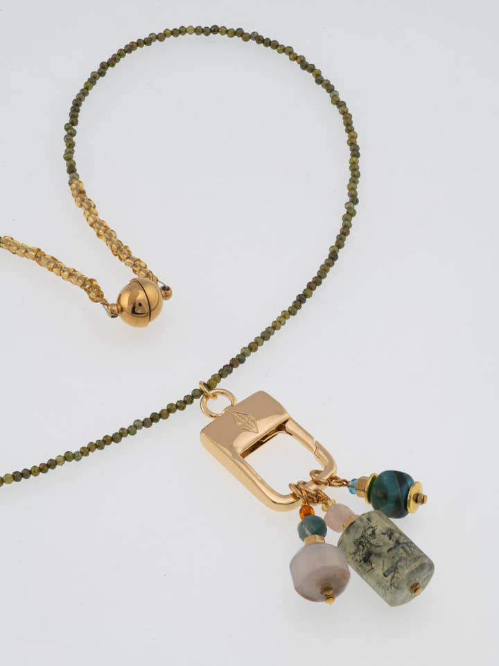 Charm holder necklace for wholesale by Arran Bay