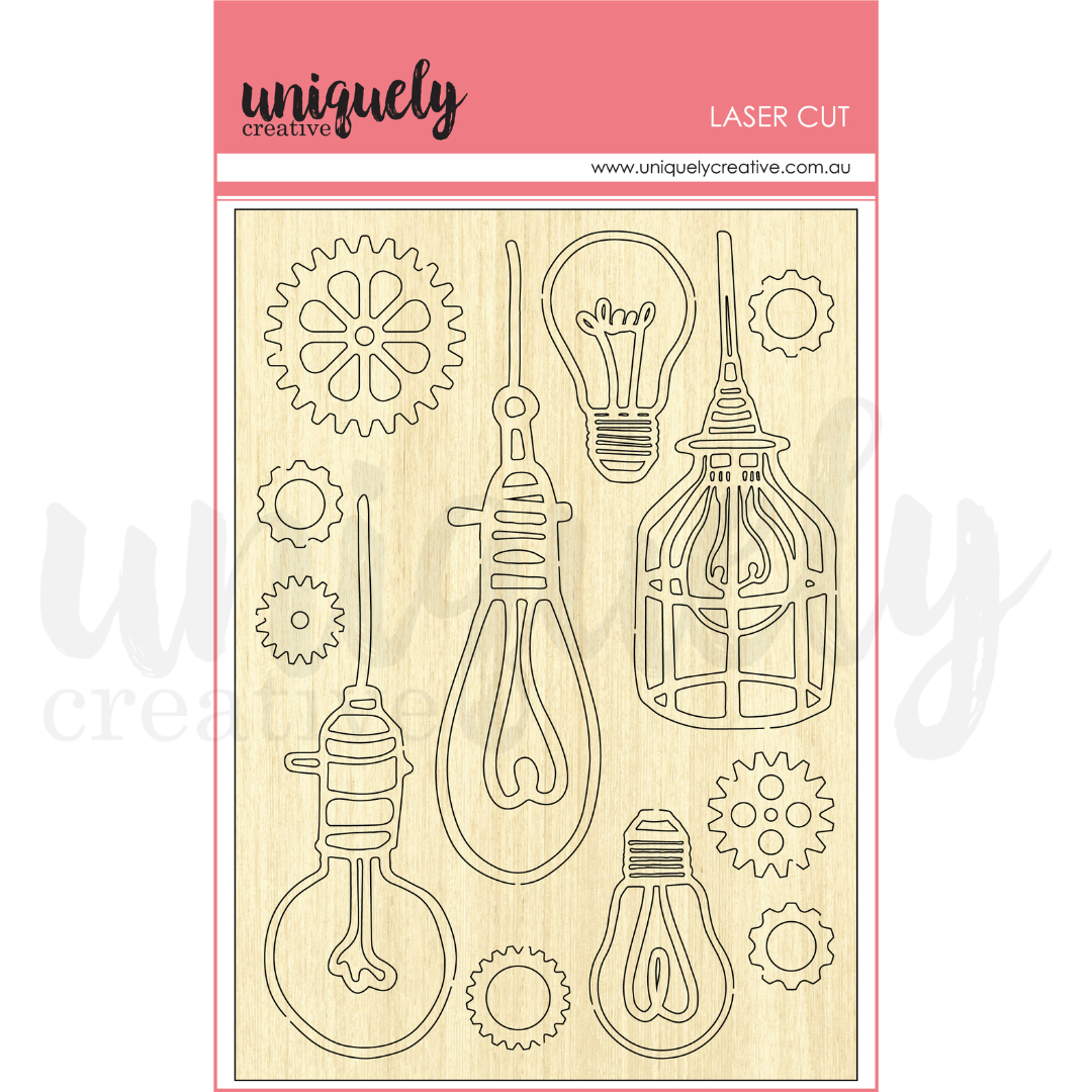 Uniquely Creative - Wholesale Craft Supplies - Steampunk Graffiti Wooden Laser Cut0