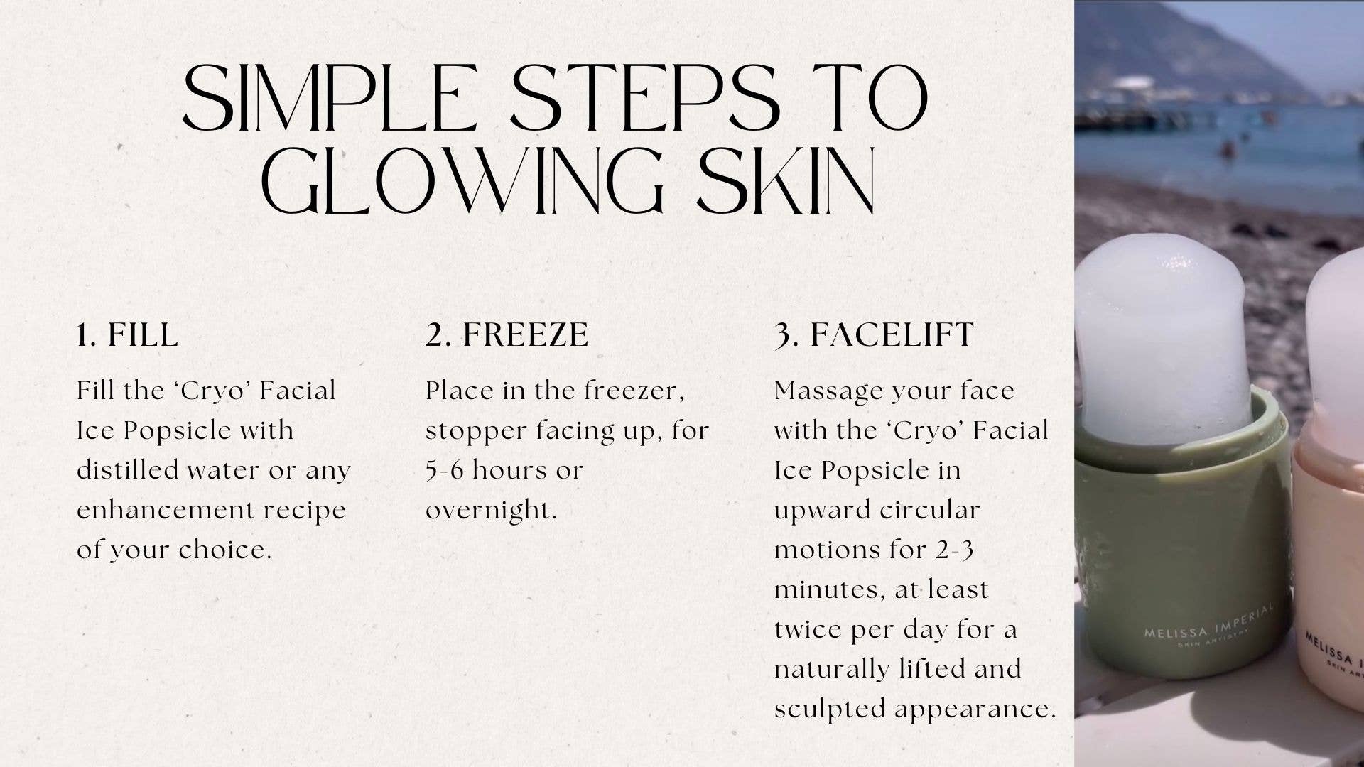 Ivoire Ivory Cryo Facial Ice Pop – Outil Cryo Approuvé par les Spas en vente sur Faire16