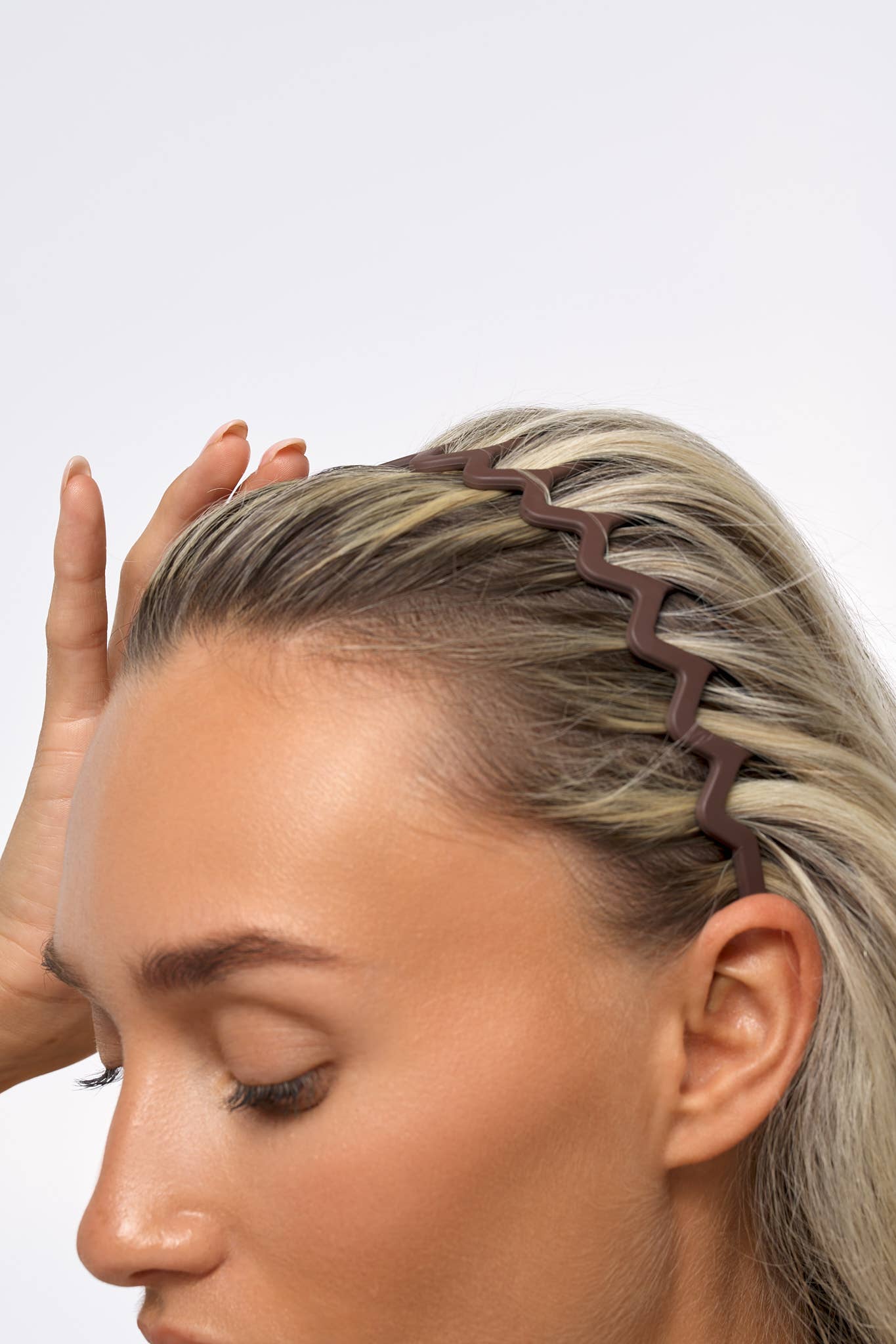 Soinvogue – wholesale Pannband - Dam – Brushworks Neutrala Zig Zag Hårband - 3-pack6