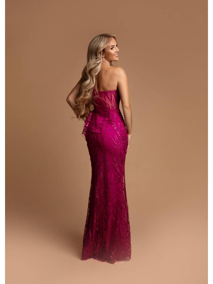 Eva & Lola - Epsilonn - Wholesale Gown - Women's - HM2464 - Long sequined dress