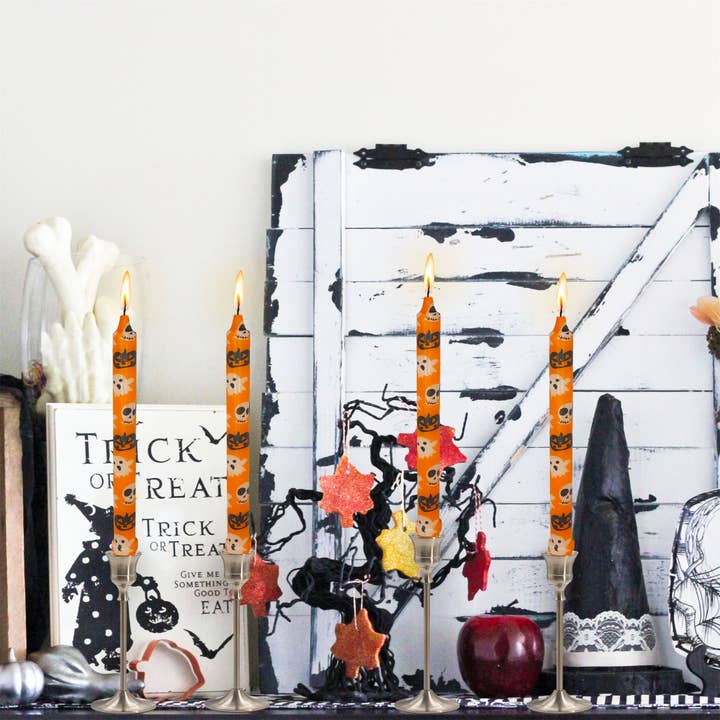 Candles Meta - Wholesale Tapered Candle/Candlestick - 4-Pack 10 inch Halloween Taper Candles