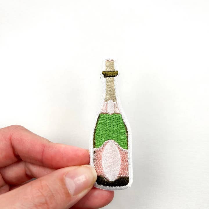 Champagne Bottle Iron-On Patch Bachelorette Party Happy Hour and other Purchase Wholesale bride patches. Free Returns & Net 60 Terms on Faire trending on Faire.