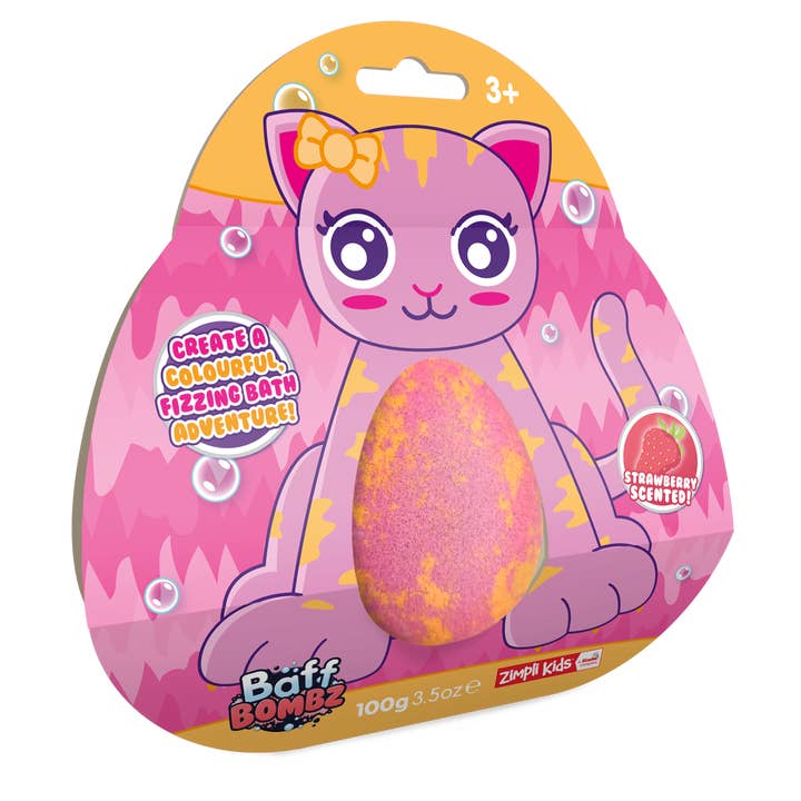 Zimpli Kids - Wholesale Bath Bomb/Fizz - Zimpli Large Cat & Turtle Baff Bombz - Colourful Bath Bomb