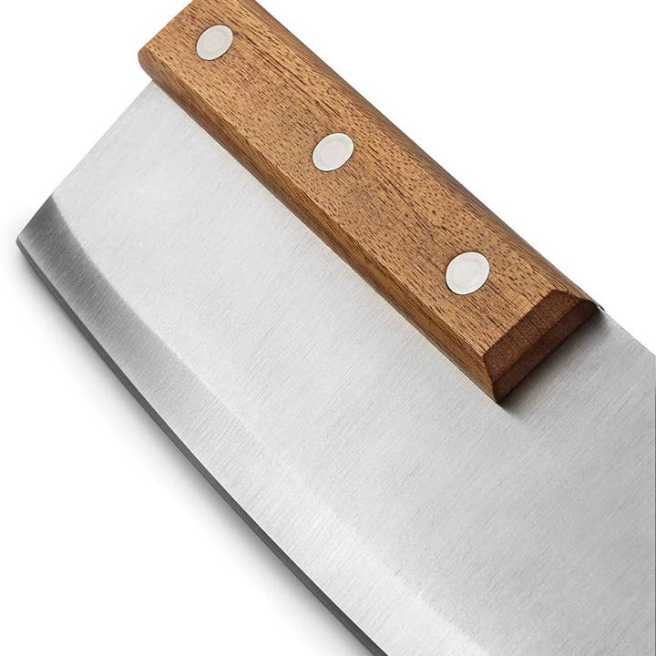 Fox Run Brands – Engroshandel Pizzahjul – Outset Acacia pizzaskærer, rustfrit stål, 13" klinge
