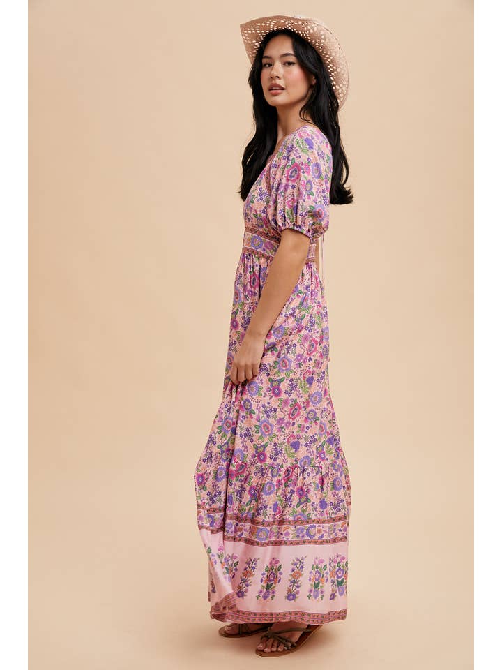 In Loom - Wholesale Dress - Women's - BORDER PRINT MAXI DRESS4