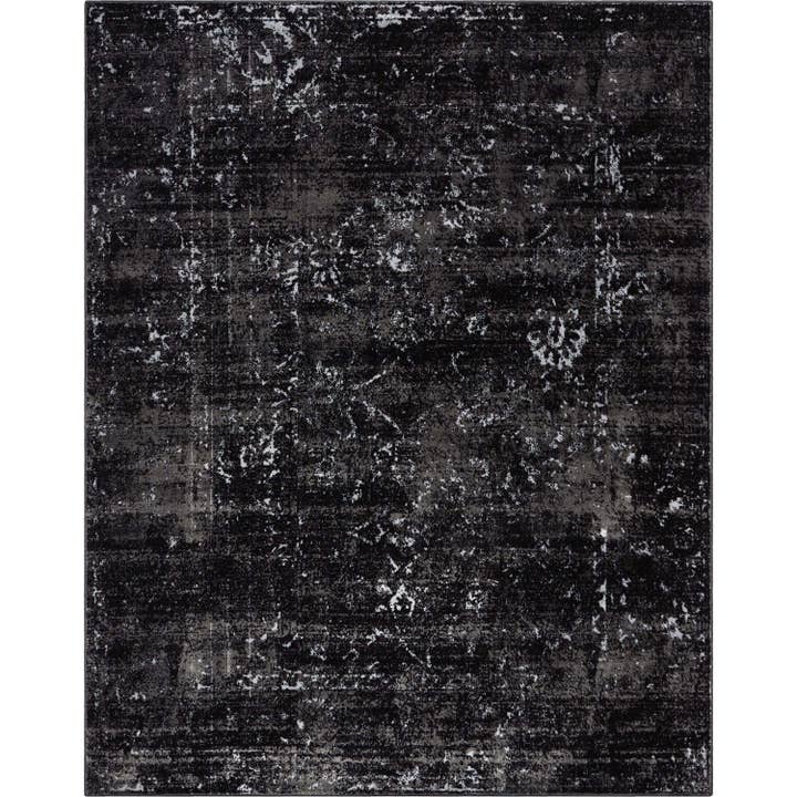 Well Woven - Wholesale Area Rug - Thiva Vintage Oriental Floral Pattern Black Rug