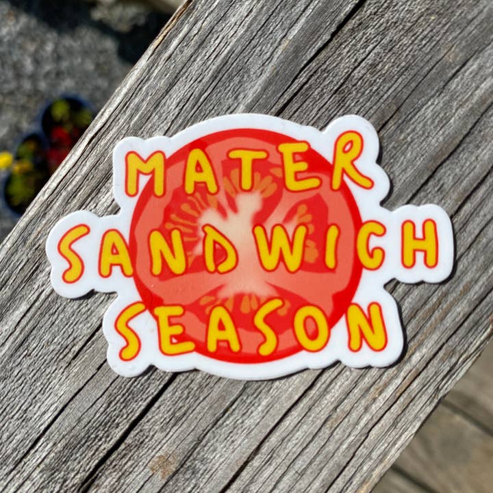 Carolina Pine Prints - Wholesale Sticker - Mater Sandwich Season- Tomato sandwich fan sticker0