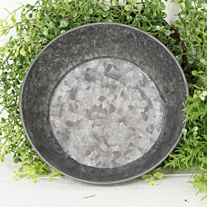 Metal Bowl / Plate-Antique Pewter Finish-8.5"D for wholesale by Two Ten Original LLC