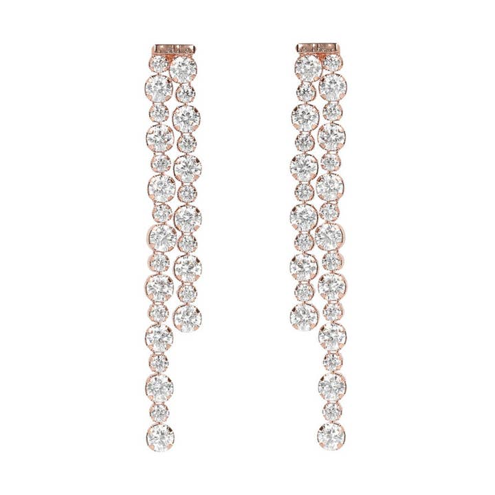 Orecchini Pendenti Tennis Doppi con Cubic Zirconia per la vendita all'ingrosso da parte di Bronzallure