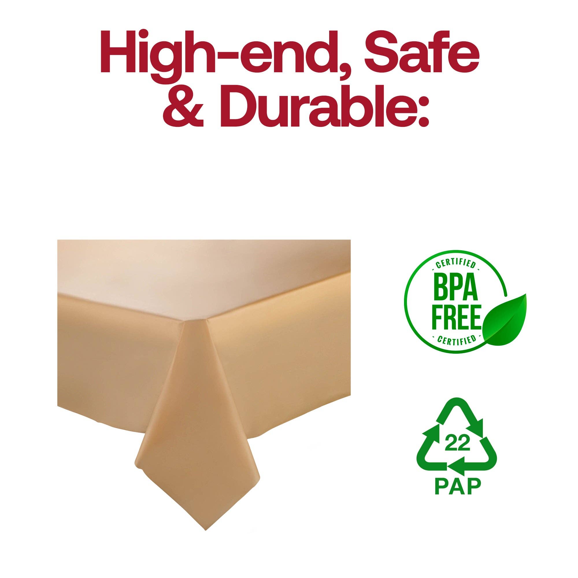 Smarty had a Party - Venta al por mayor Manteles/corredores de mesa desechables - Mantel rectangular de plástico dorado de 54" x 108" - 1 ud.3