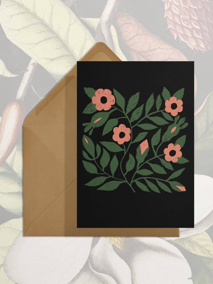 Blooms 1858 Kaart | Alledaagse Blanco Bloemenkaart voor wholesale door Stay Home Club