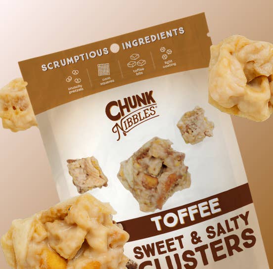 Chunk Nibbles - Vendita all'ingrosso Pretzel - Bocconcini di Toffee 120 g Confezione1