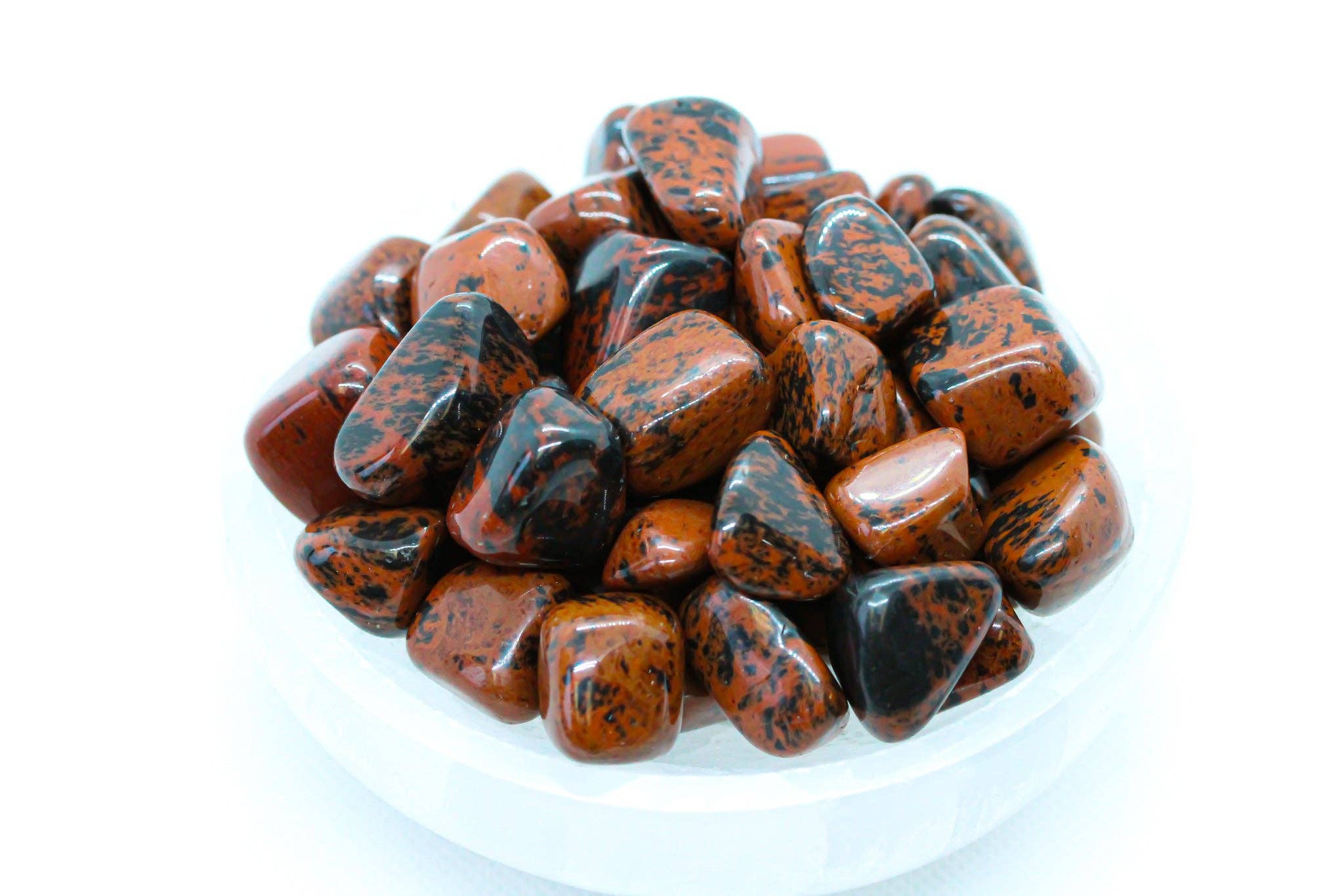 Quasar Gems USA - Wholesale Spiritual Stone/Crystal - Mahogany Obsidian Tumbled 10-20mm 1KG0