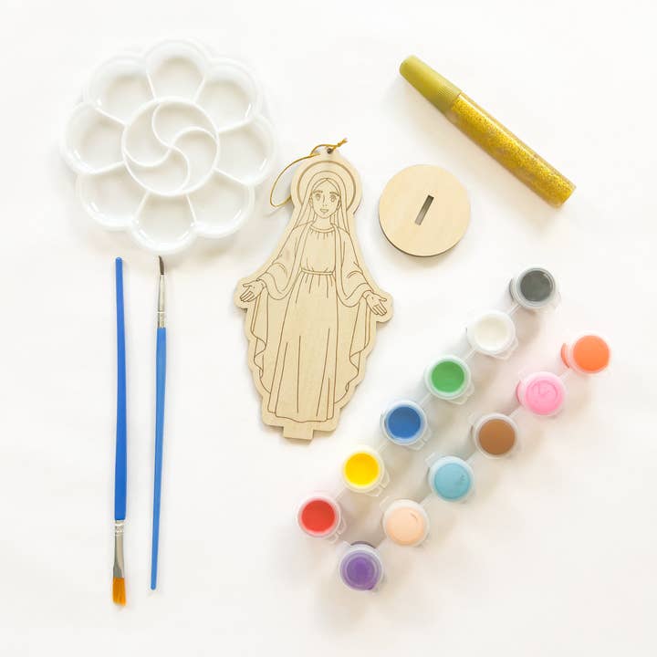 Kingdom Come Co. - Wholesale DIY Craft Kit - Kids - Paint A Saint - Mama Mary