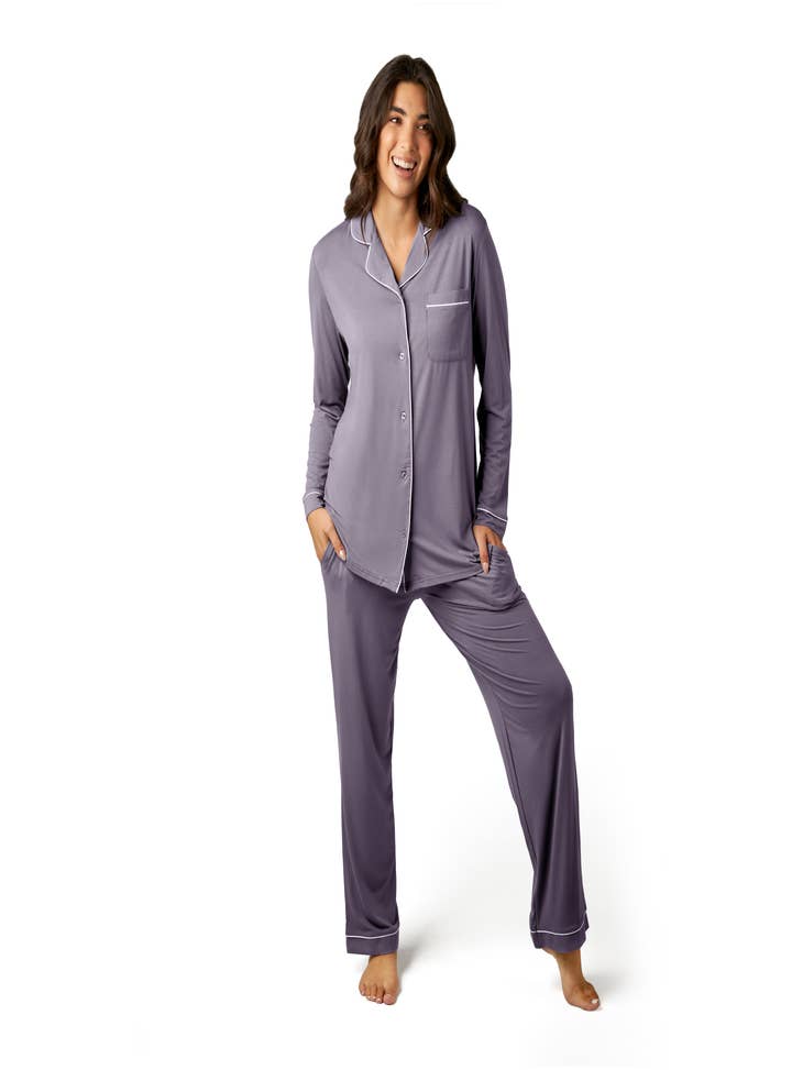 Clea Bamboo Long Sleeve Pajama Set | Evergreen - Kindred Bravely