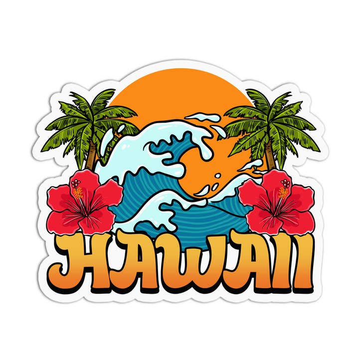 Autocolantes Vinil à Prova de Água Havai 7 por atacado de Girls Printing House