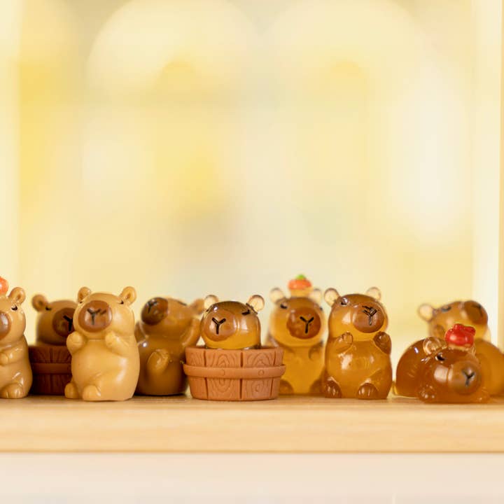 BCmini - Wholesale Decorative Figurine - CAPYBARA GLOW IN THE DARK MINI FIGURINE BLIND BOX-48