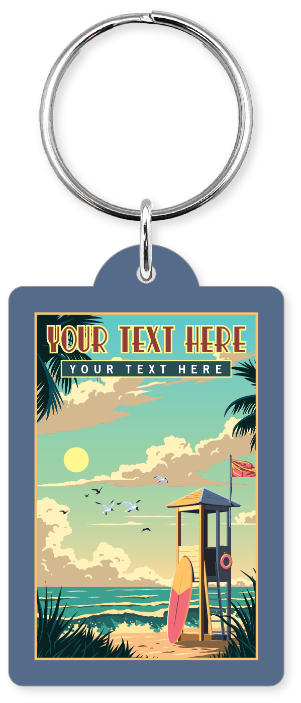 Morris Magnets – wholesale Keychain – Unisex – Keychain - Beachside Travel Poster1