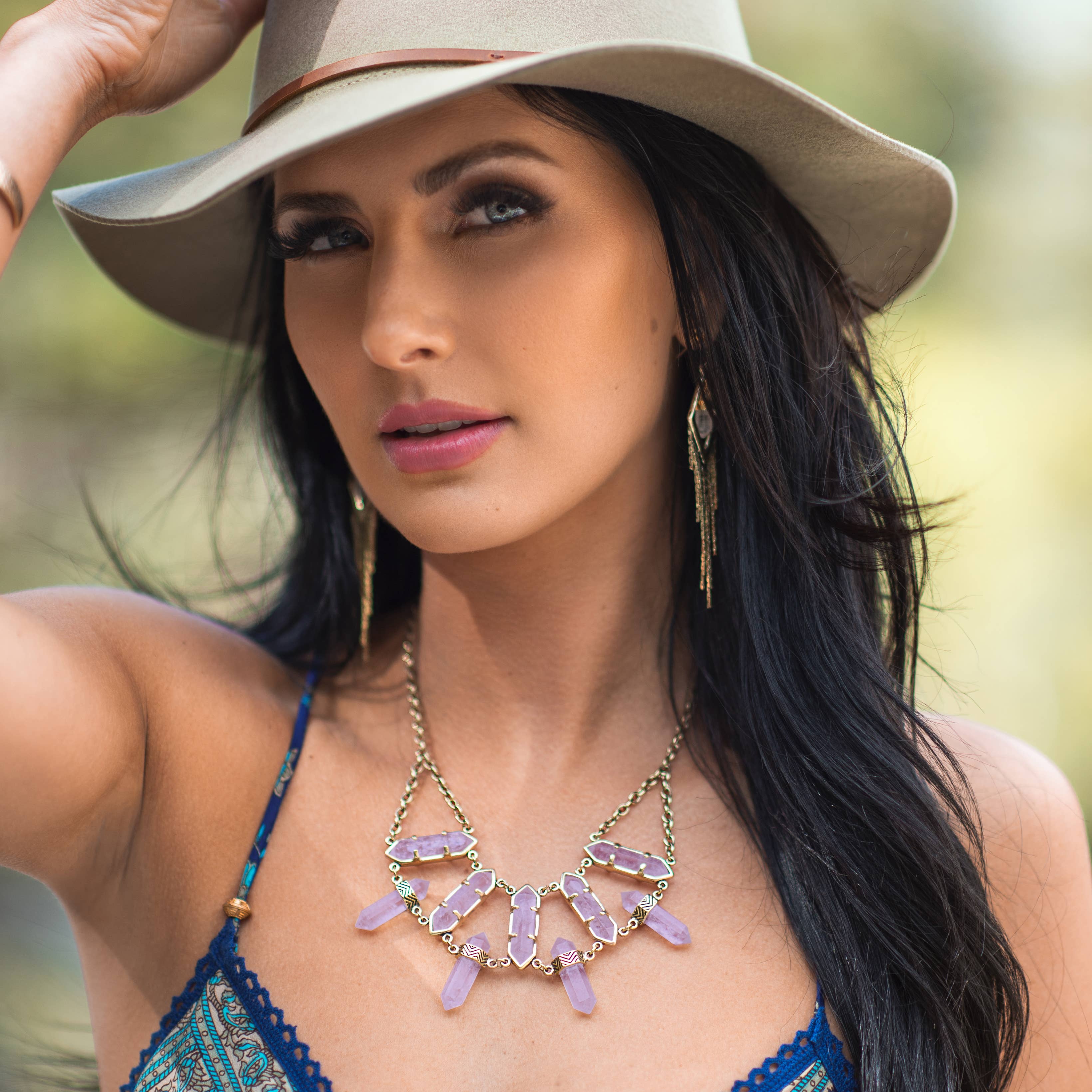 Hiouchi Jewels | Rose & Bolt Grateful Dead Jewelry - Wholesale Bib Necklace - Lonna Love Necklace | Gold1