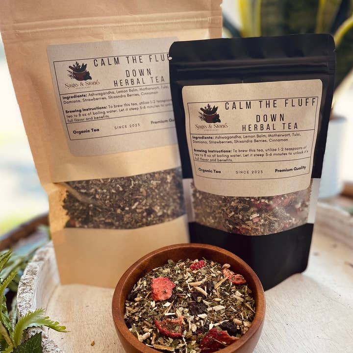 Sage & Stone Apothecary - Wholesale Loose Tea - Calm The Fluff Down Tea