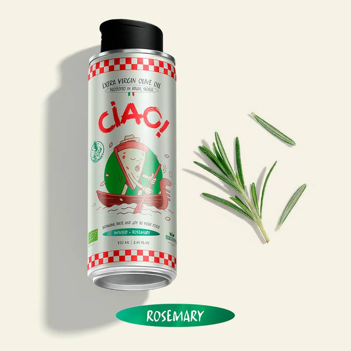 CIAO ! Huile d'olive infusée au romarin pour la vente par CIAO!