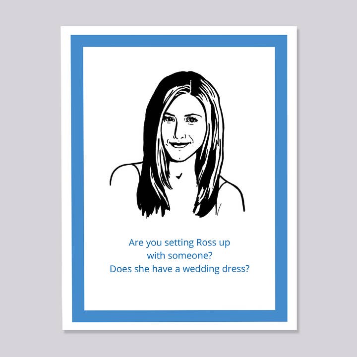 Friends Rachel Wedding Dress Card for wholesale by Design Corner