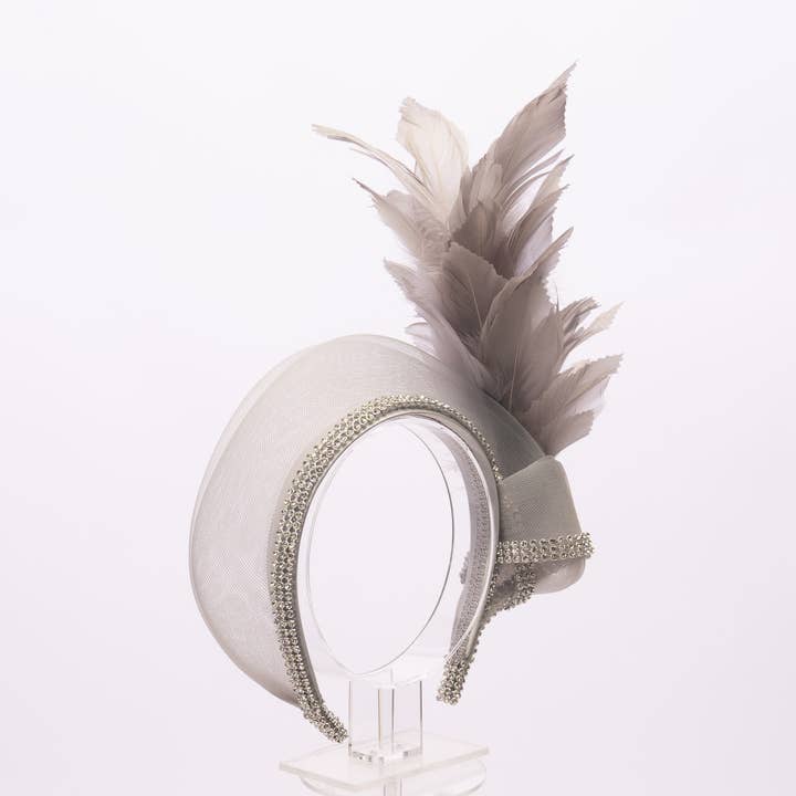 KaKyCo - Wholesale Fashion Headband - Women's - Feather, Rhinestone, Crinoline Embellished Headband | AJ849H1