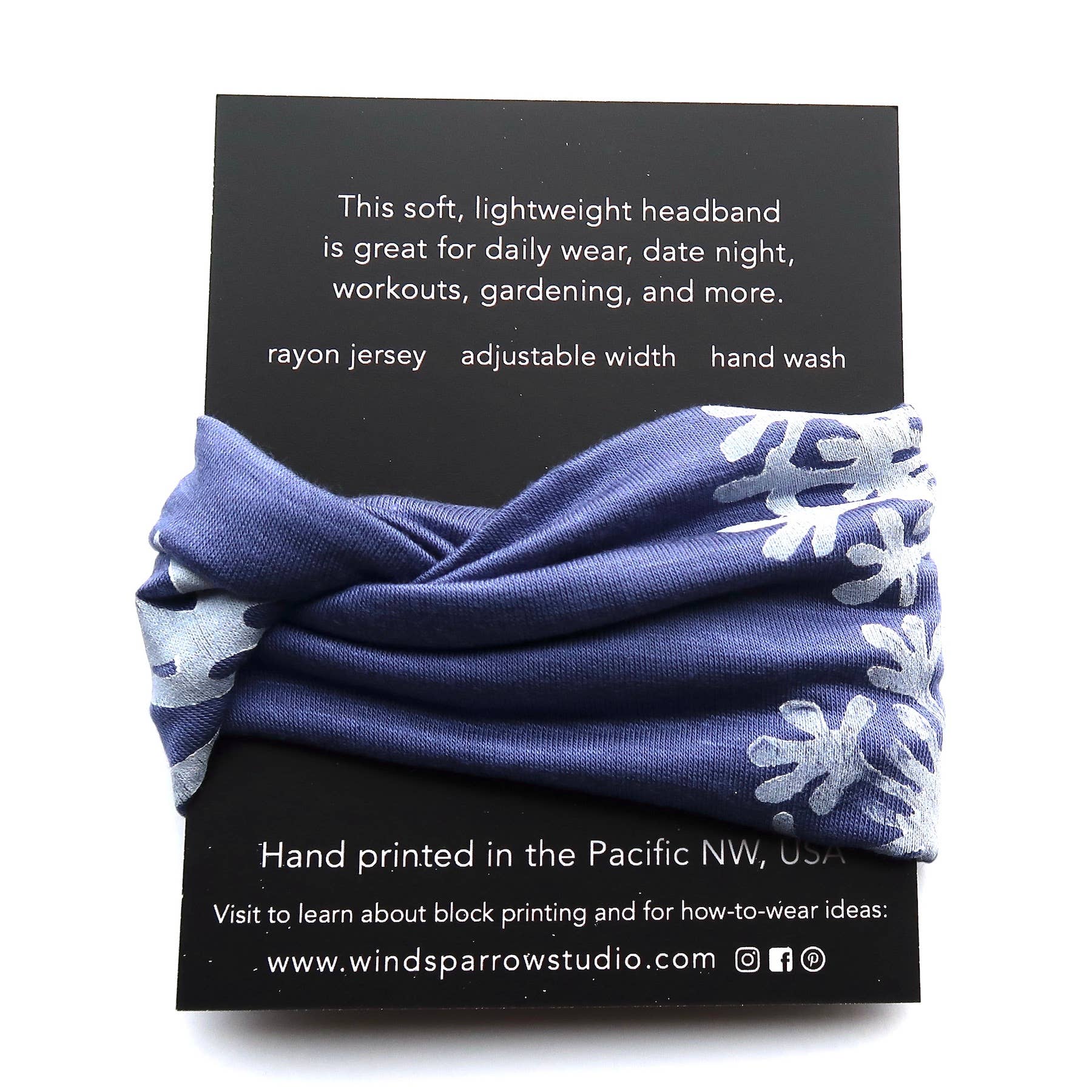 Windsparrow Studio - Vente Bandeau – femme - Bandeau - Persil (encre blanche)1