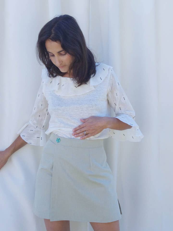 Achille skort olive green for wholesale by mars loves her