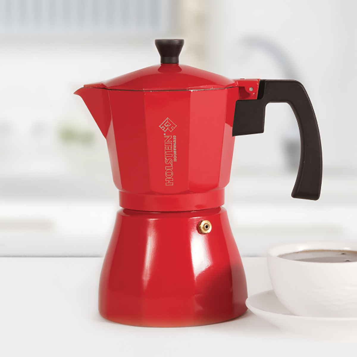 Holstein Housewares - Wholesale Espresso Maker - 6-CUP ALUMINUM ESPRESSO MAKER10