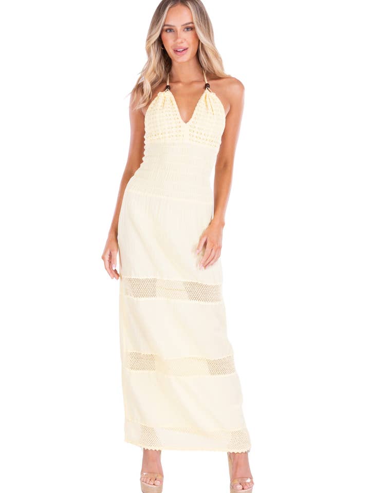 NW1223 - Baby Yellow Cotton Dress for wholesale by Seaspice Resort Wear