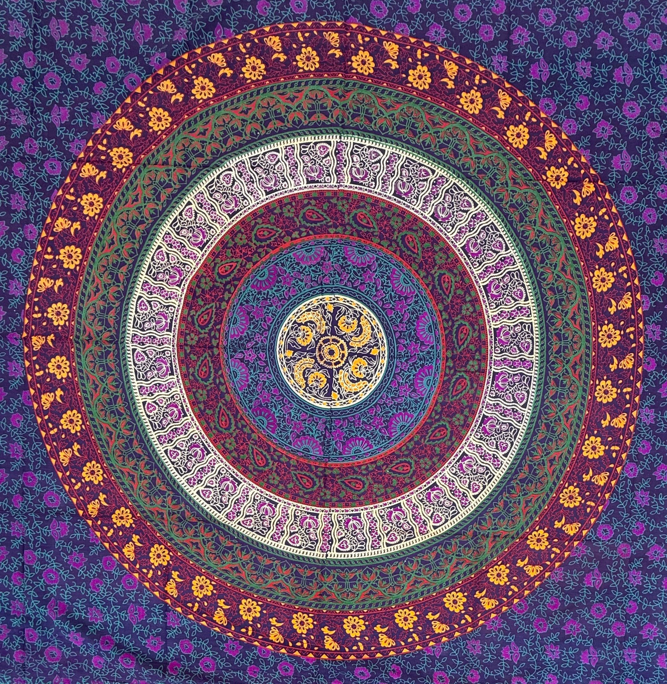 Lungta Imports - Wholesale Tapestry/Textile - Floral Mandala Tapestry Wall Decor Beach Throw 80X50 Inches15