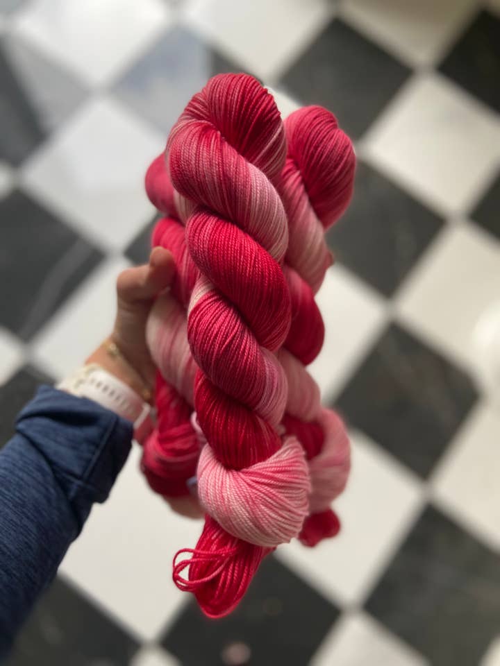 Candy Cane Colorway - Hand Dyed Yarn for wholesale by CMS Supply Co