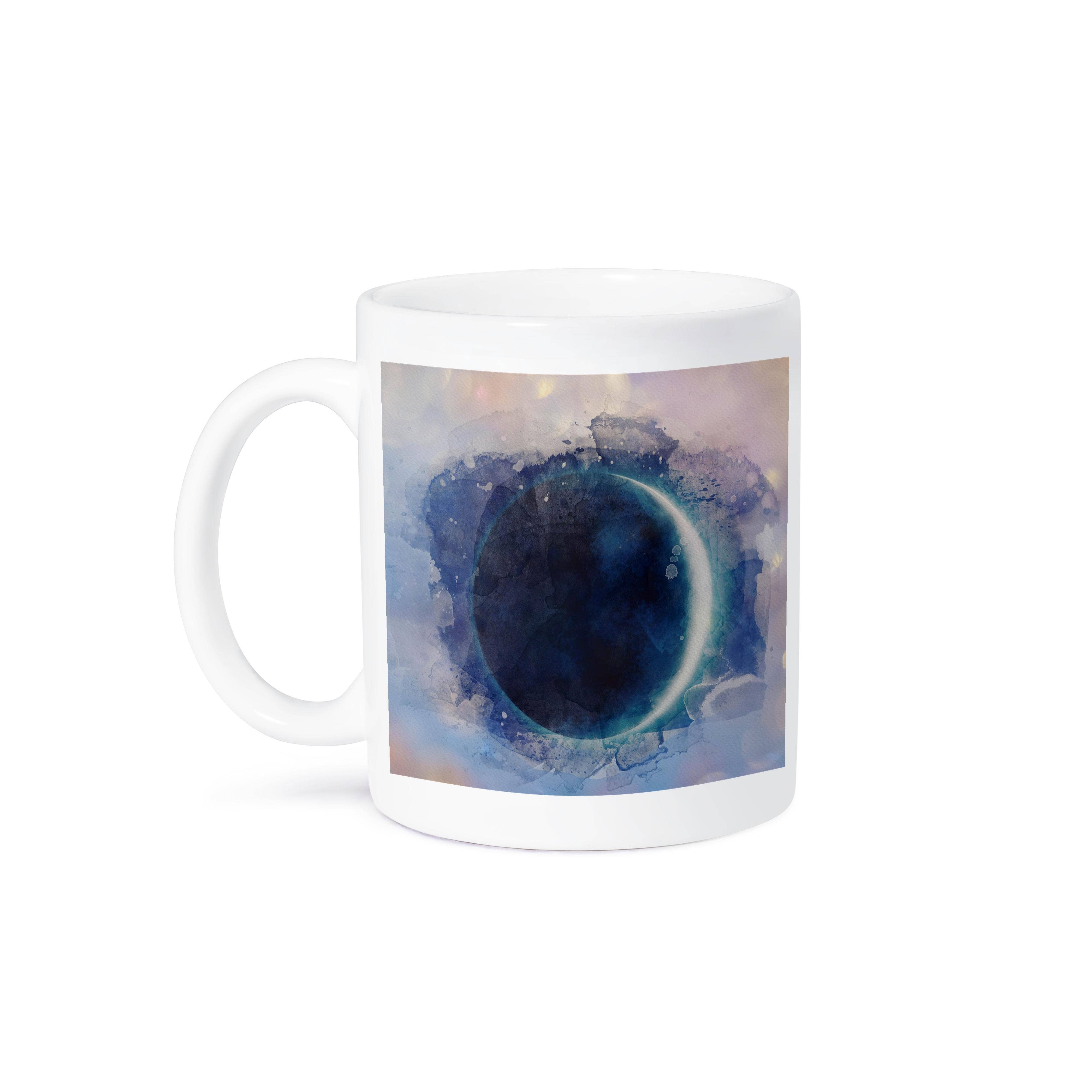 3dRose - Wholesale Coffee Mug - 3dRose, Image Of Watercolor Blue Moon Eclipse, Mug8