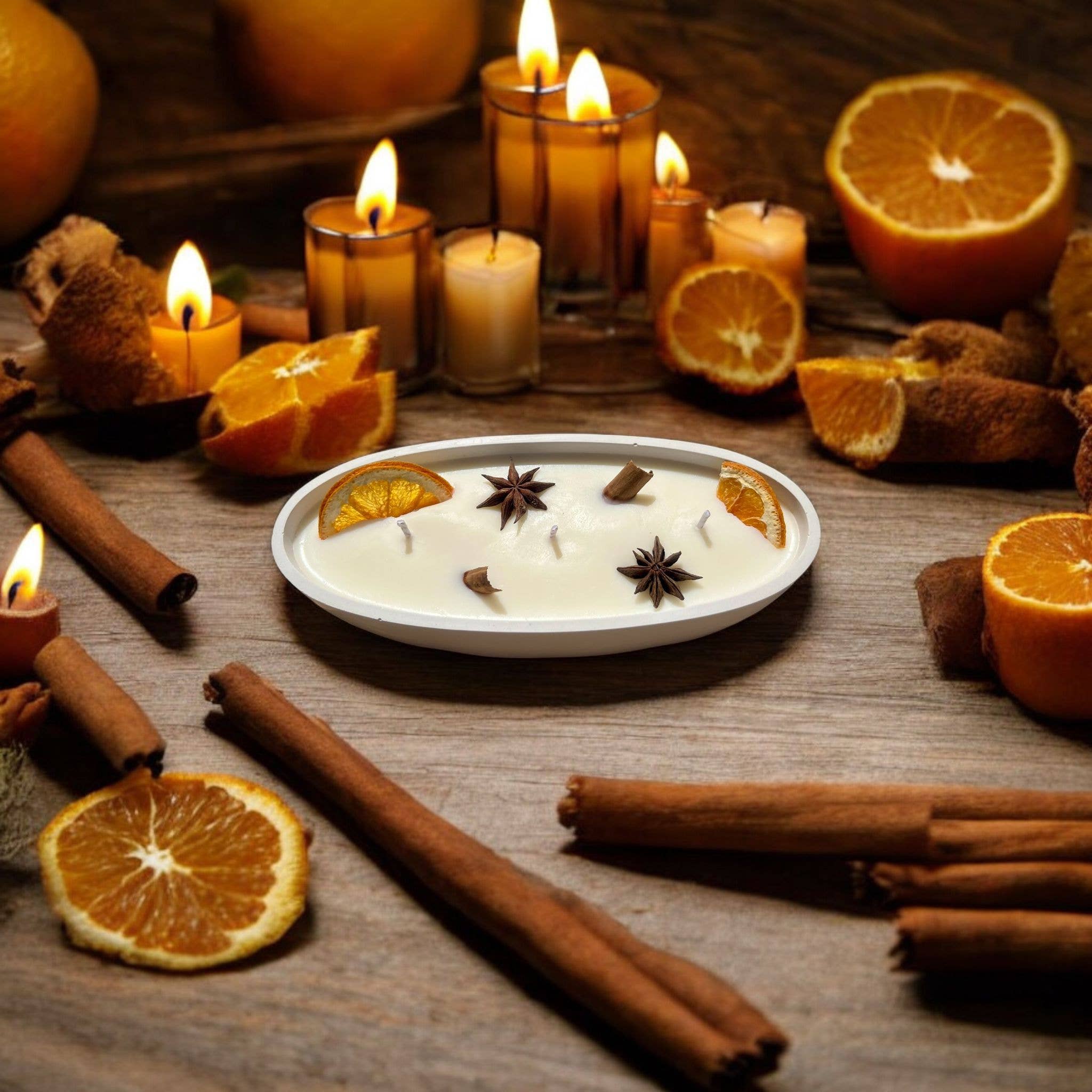 Naturaldreams8 - Wholesale Pot/gevulde kaars - Atenea sojakaars met kaneel en sinaasappel in handgemaakte keramische houder1