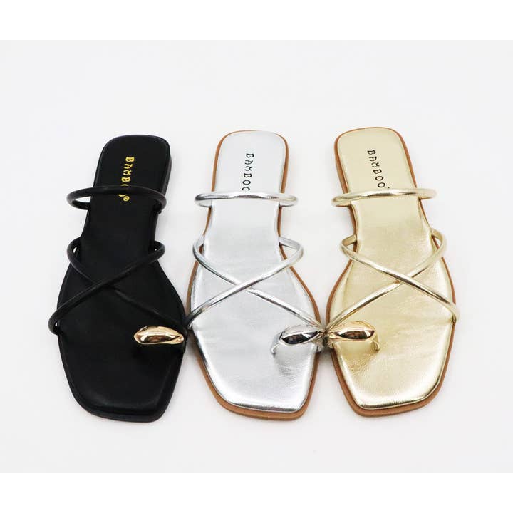 Mars Sky Shoes Wholesale - Wholesale Sandals - Women's - Bamboo HINT-91 Crisscross Strap Ring Toe Flat Beach Sandals