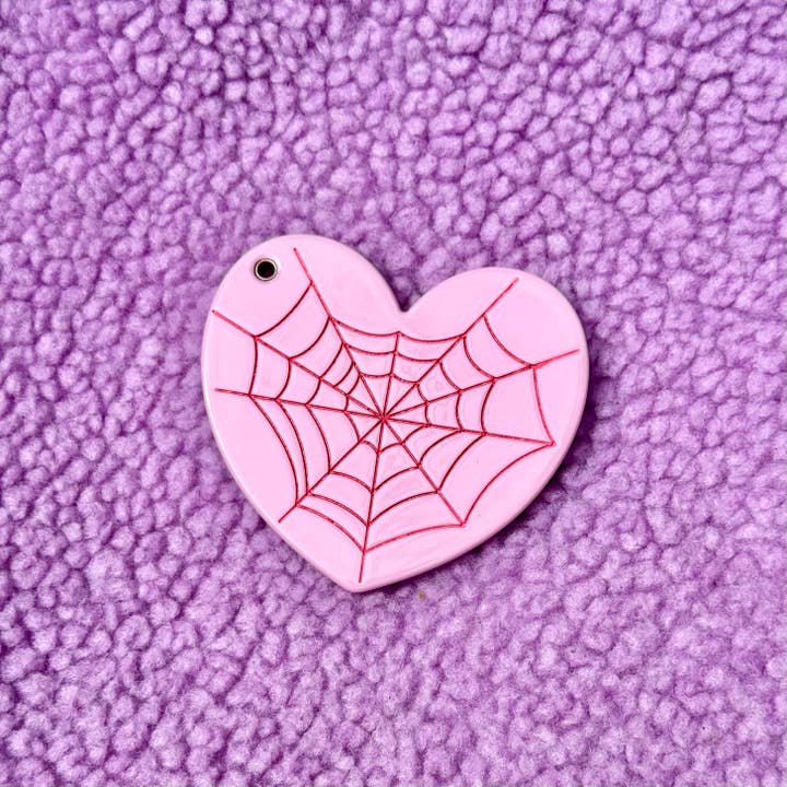 Peach Beast - Wholesale Compact Mirror - Pink Halloween Spider Web Pocket Mirror6