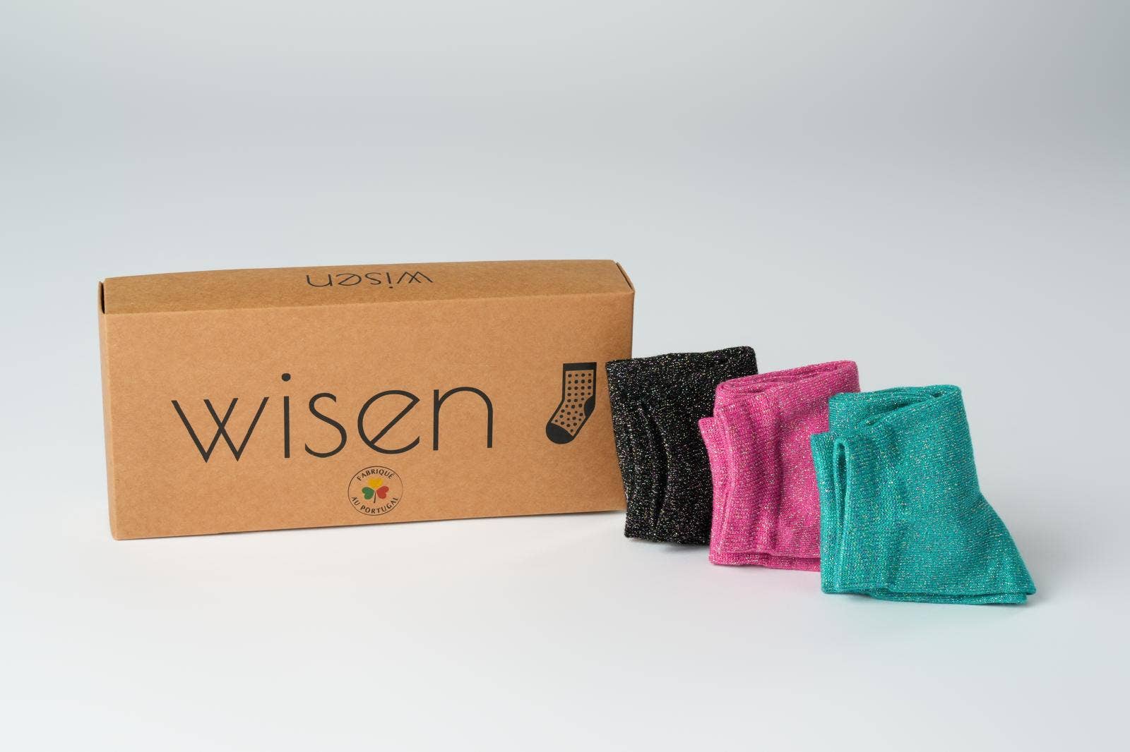 WISEN-SOCKS.COM - Vendita all'ingrosso Calzini - Donna - Set di 3 calzini glitterati1