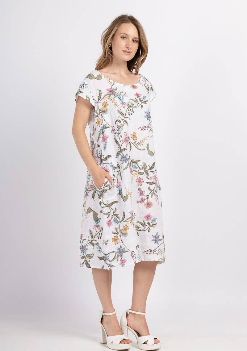 LINEN & COTTON HOUSE - Wholesale Dress - Women's - 53189 FLOWER DRESS3